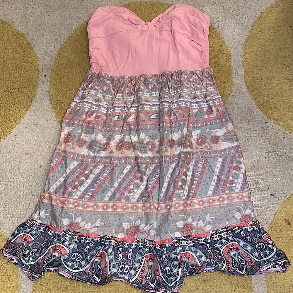 FREE PEOPLE strapless high waist dress size 8